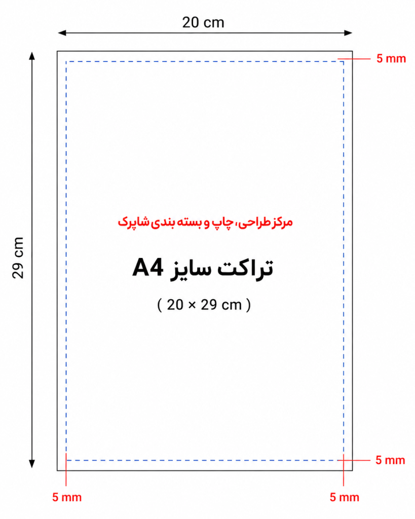 چاپ تراکت سایز A4