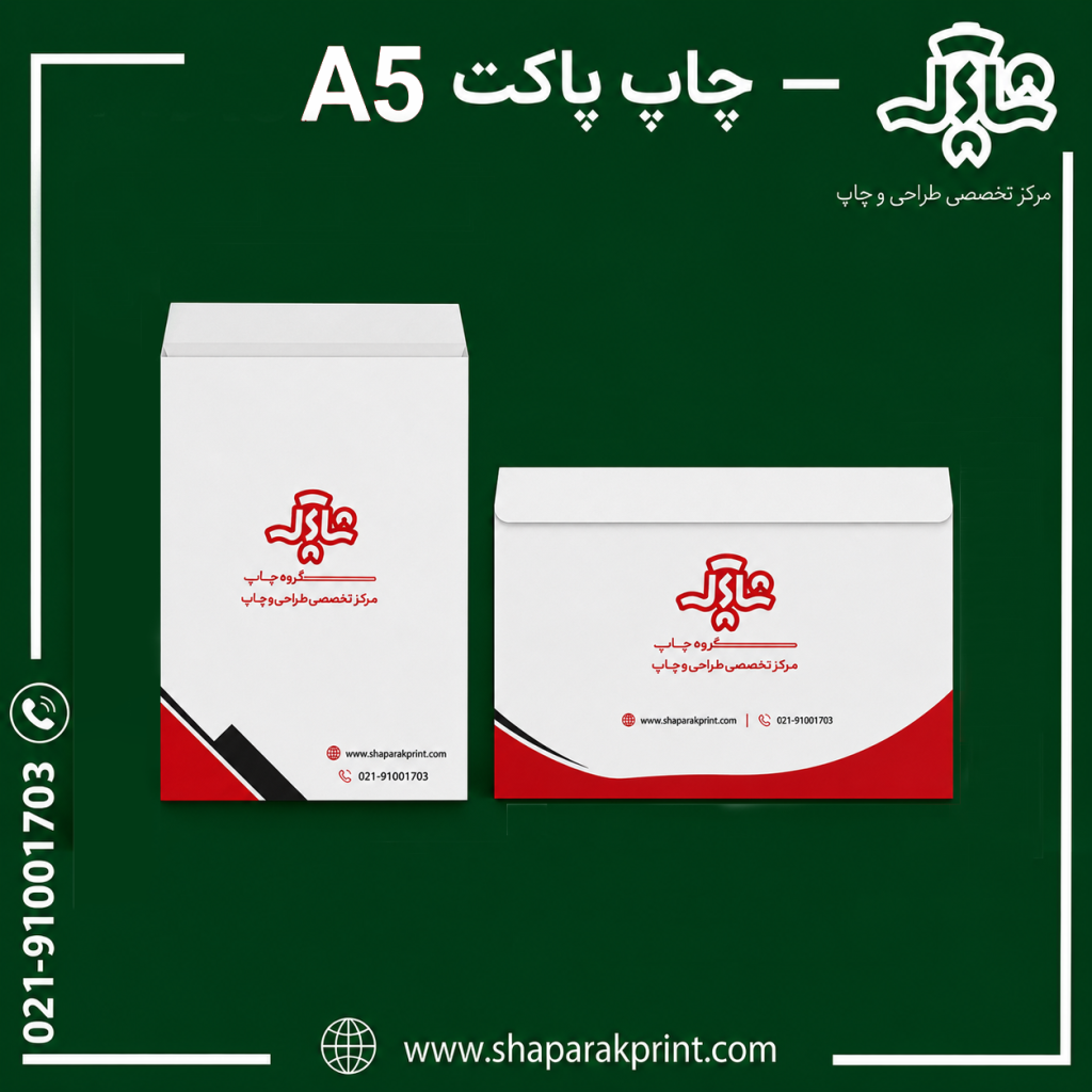 چاپ پاکت A5