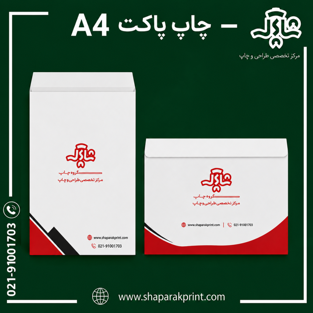 چاپ پاکت A4